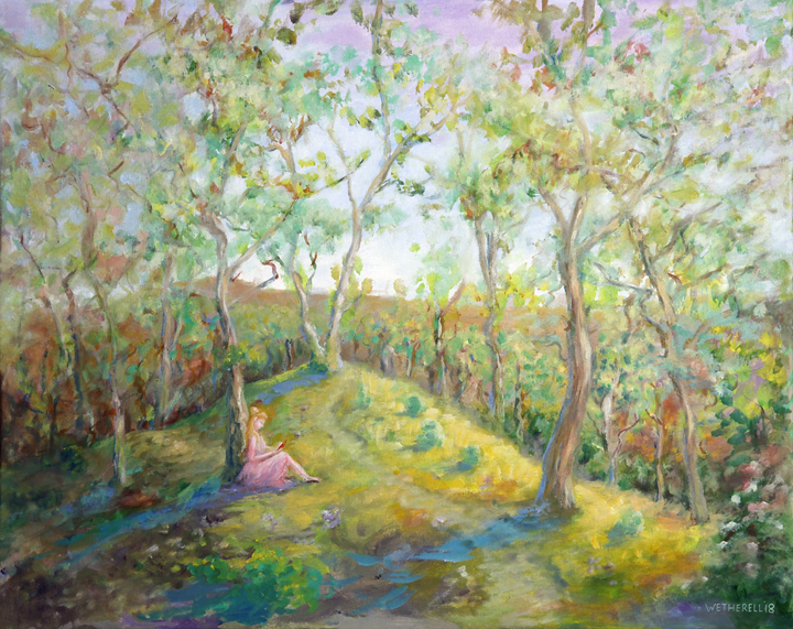 Summer in Horner wood in the style of Renoir painting