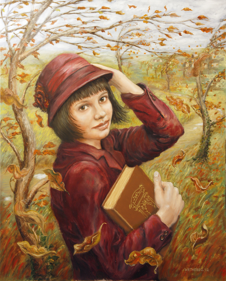 Girl on a Windy day